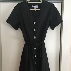 Black buttoned down dress